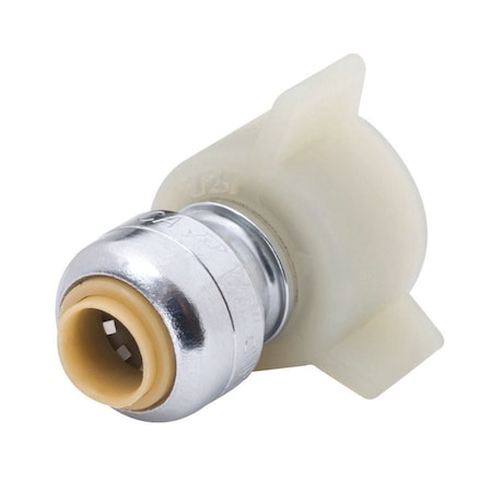 Sharkbite SharkBite 1/4 in. Push X 7/8 in. PTC Brass Straight Stop Valve U3531LFA